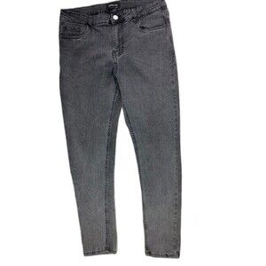 Denim Collection Size 34x29.5 Mens Jeans Skinny Fit Charcoal Stretch